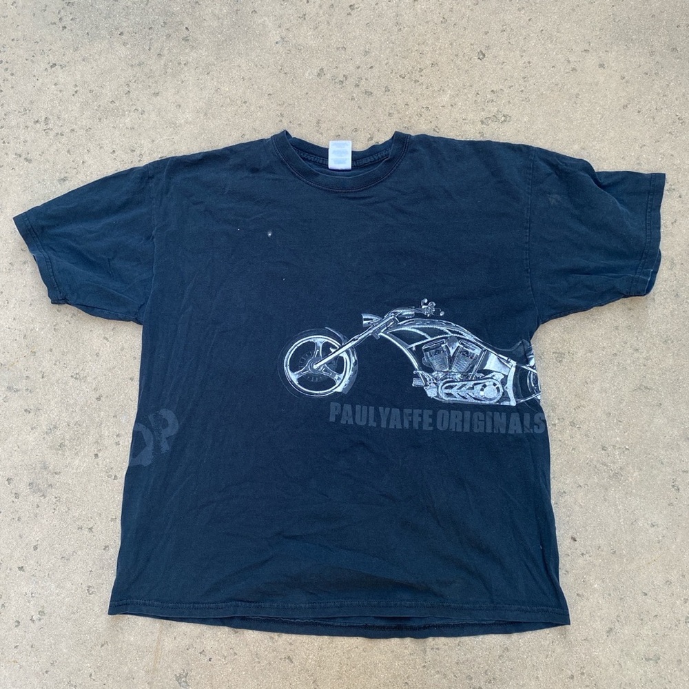 Grildsn paul gaffe original motorcycle T shirt black size XL
